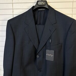 Coppley Bocelli 3113 Miller 44R 38W Navy Blazer Two-Piece Suit Single Breast NWT